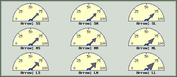 Illustration of various sizes of arrow heads (odotutex07.php)